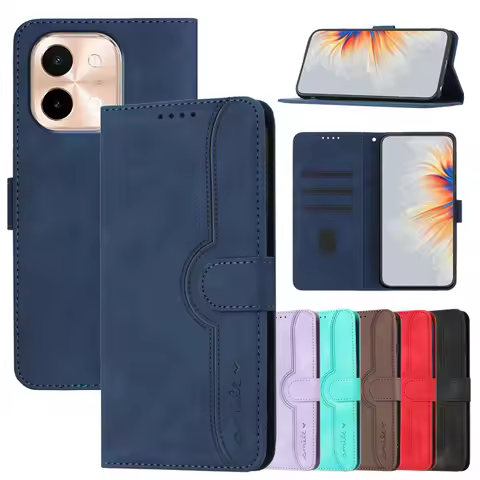 Flip Cases For VIVO Y28 4G Cover on For VIVO Y28 Y17S Y03 Y36 5G Y27 Y27S VIVOY28 Coque Magnetic Pho