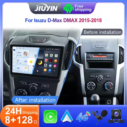 JIUYIN 9"Android 15 Car Radio For Isuzu D-Max DMAX 2015-2018 Multimedia GPS Navigation Video 2din He