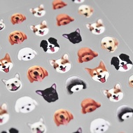 [CORAL SEA] Golden Retriever Bichon Corgi Teddy Manicure Patch Tools Stickers Patches Accessories