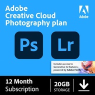 Creative Cloud Photography Plan 20GB (Photoshop Lightroom) | การสมัครสมาชิก12เดือนพร้อมการต่ออายุอัต