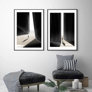 Minimal Abstract Poster Human Boho Canvas Painting Black White Art Print Modern Gallery Wall Picture For Living Room Home Decor