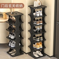 Small Shoe rack ikea shoe rack stainless steel Simple shoe rack multi-layer household entry door buckle space-saving shoe storage artifact dormitory narrow shoe cabinet shelves