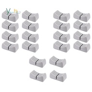 20Pcs 24mmx11mmx10mm Console Mixer Slider Fader Knobs Replacement for Potentiometer Gray Knob Black 