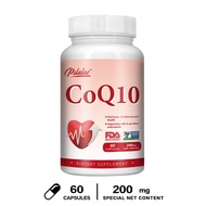 CoQ10 200 mg - Coenzyme Q10 200 mg Powerful Antioxidant Provides Energy and Slows Aging - High Stabi