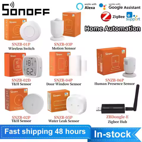 SONOFF ZBDongle-E SNZB-01P SNZB-02D SNZB-02P SNZB-04P SNZB-05P SNZB-06P Smart Home Gateway and Senso