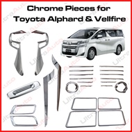 Toyota Alphard Vellfire ANH30 SILVER Accessories chrome Cover TrimStrip 2015-2020 30 Series Garnish