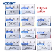 Diamond Burs Set AZDENT 17 Models For High Speed Handpiece