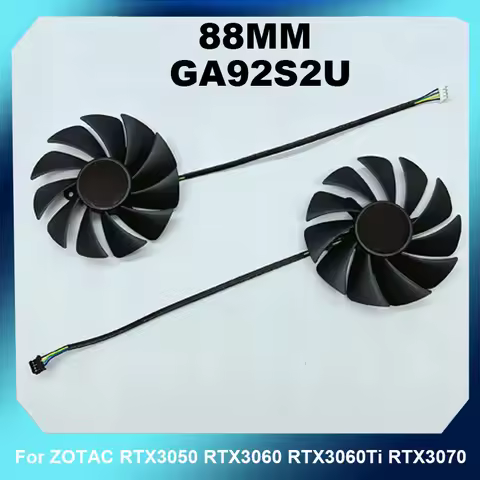 88MM GA92S2U DC12V 0.46A 4Pin GPU Cooling Fan Replacement For ZOTAC RTX3050 RTX3060 RTX3060Ti RTX307