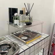 Transparent Rack | Chubby korean nordic aesthetic decor bauhaus shelf transparent display transparen