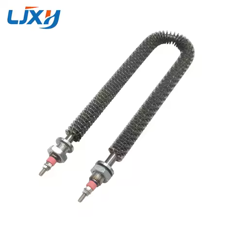 LJXH Finned Tubular Heater U Type M18x25mm Connection Screw Size, U Type Tube Dia.10/12mm, 220V 1000