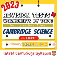 P18 Latest Syllabus New Cambridge Primary Science Tests + Science Worksheets + Answer Year 3 - Year 