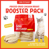 OMI Petshop Chicken Breast 3PCS Freeze Dried Booster Gemuk Ayam Makanan Kucing Premium