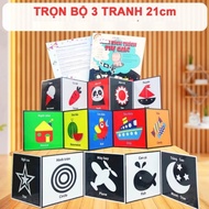 Visual stimulation pictures for babies 0-3 years old (3 books) Set of learning cards for visual deve