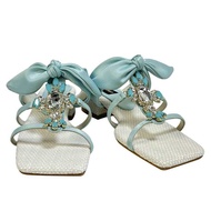 TANGO รองเท้าแฟชั่นสตรีรุ่น OLIVE รองเท้าแตะ หนังแท้ แบบสวม ประดับเพชรคริสตัล