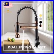 Kitchen Sink Pull Out Faucet Spring Faucet Sprayer Water Tap Mixer Double Faucet Dual Faucet Wall Type Pillar Type