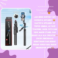 TRIPOD C17 AUTO FACE TRACKING AI FACE TRACKING 1.67M GIMBAL HANDPHONE 360 LED QUADRIPOD TONGSIS BLUE