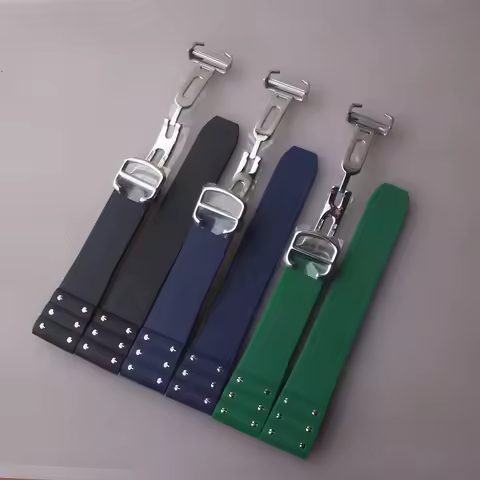 For Cartier Santos strap Silicone bracelet High quality Rubber watchband for Waterproof rubber band 