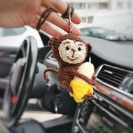 Monkey keychain, car ornament, monkey keyring plush
