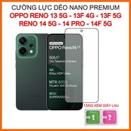 Oppo Reno 13, 13F, 14, 14 Pro, 14F tempered 9H+