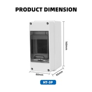 HT IP65 Outdoor Waterproof Electric Distribution Box AC DC Solar Circuit Breaker MCB 80A 100A 125A P