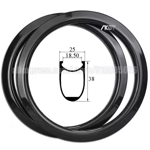20 Inch Bike Rims Carbon 38mm Depth x 25mm Width Bicycle Rim 20 451 1-3/8 Rim/ V Brake Clincher 28 H