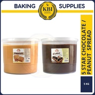 KBI 5 STAR 5KG SPREAD CHOCOLATE / PEANUT  SPREAD SAPUAN ROTI COKLAT DAN KACANG 5KG