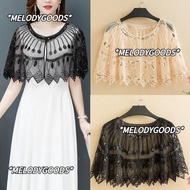 MELODG Sequins Shawl Wraps, Party Evening Dress Accessories Evening Cape, Hollow Out Vintage Flapper Cover Up Women