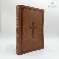 077 KJV 1611 (King James Version) Holy Bible Super Giant Saddle Tan Faux Leather