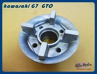 REAR WHEEL HUB "SILVER" Fit For KAWASAKI G7 GTO #ดุมล้อหลัง สีบรอนซ์เงิน (แบบ 4 รู)