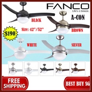 Fanco A-con 42 / 52 Ceiling Fan | ACon | Remote Control |with remote control and light kit w/o bulb|