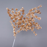 1pc Golden Artificial Plants Eucalyptus Maple Leaf Christmas Decor Home Living Room Desk Decoration 