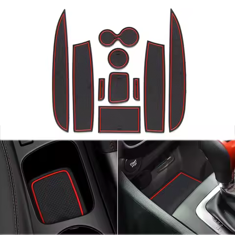 10Pcs Car Gate Slot Anti Slip Cup Mats Door Groove Pad Interior Coaster Styling Accessories Fit Rena