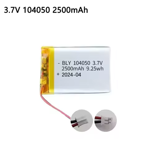 Battery 104050 Lithium 104050 3.7V 2500mAh Polymer Lithium Rechargeable Battery for Camera GPS Navig