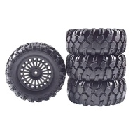 4pcs MJX 10208 90mm Rubber Tires & nylon Wheel Rims 12mm Hex For MN128 MN999 MN86 Universal