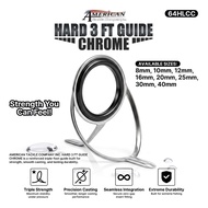 AMERICAN TACKLE - HARD 3FT ROD GUIDE CHROME CASTING 64HLCC FISHING ROD GUIDE