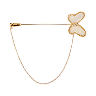 Van Cleef & Arpels Gold, White Coral and Diamond Butterfly Jabot