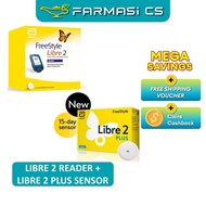 PROMO Abbott FreeStyle Libre Glucose Monitor Starter Kit ( Reader + Sensor ) EXP:04/2026 [ Libre 2 ]
