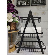 💥Hot Item💥3tier Iron Metal Rack /Organizer/Onion & Egg Storage/2tier Wire Basket/Farmhouse/Rak Bawan