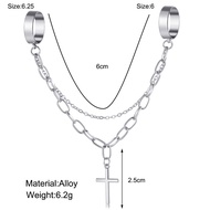 Cross chain ring Cross chain ring Unique Hip Hop Open ring European American Punk ring Female