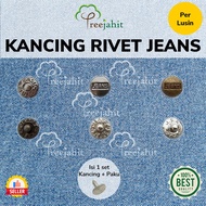 Jeans/denim/levis Rivet Buttons 9mm per Dozen