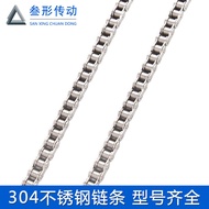 304 Stainless Steel Industrial Chain 04c 06B 08B Fiberglass 12A Single and Double Row Drive Roller C