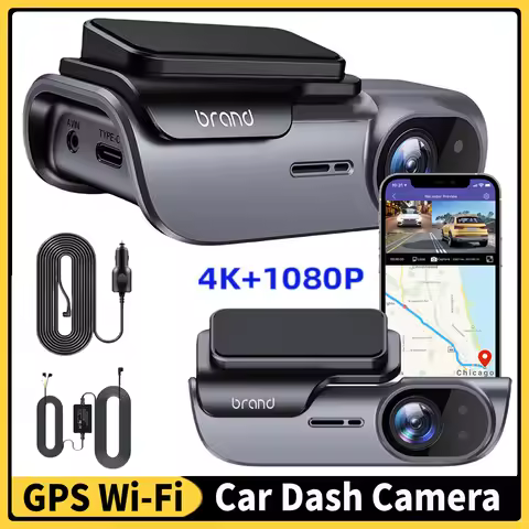 4K Car Dash Camera with GPS Wi-Fi Car DVR 170° Wide Angle 24H Parking Monitor Driving Vehicle Cam Ni