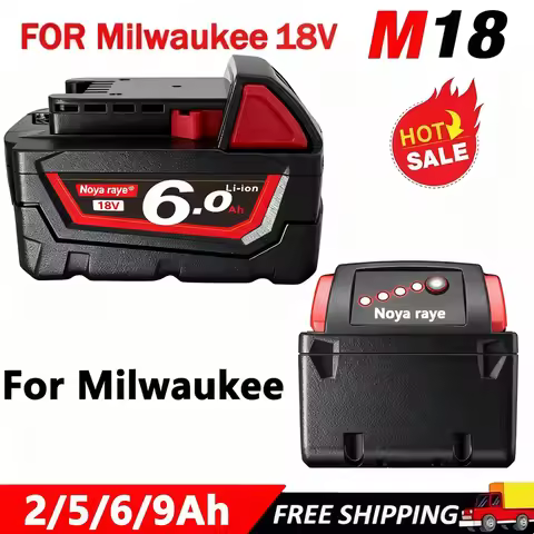 For Milwaukee 12V/18V 3Ah 6Ah 9Ah 18650 Lithium Replacement Battery For Milwaukee 48-11-1860 48-11-1