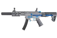 RST紅星- King Arms PDW 9mm M-Lok SBR SD 電動衝鋒槍 灰底藍 KA-AG-217-GB