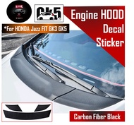 🔥SG SELLER🔥Honda Jazz Fit GK3 GK5 Car Hood Sticker Carbon Fiber Decoration Black Decal Accessories