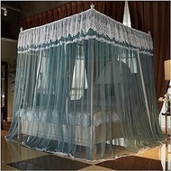 Bed Canopy Luxury Bed Canopy With Mounting Bracket, 360 ° Protective Mosquito Net, For Single Double Bed Bedroom Decoration, Easy To Install (Color : Green 1, Size : 180x200x200cm)