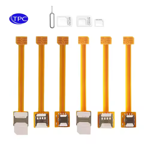 TPC 2FF Standard SIM Card Extension Converter to 3FF Micro 2FF Standard 4FF Nano sim card fpc Soft C