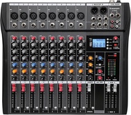 實體店鋪/SF 8 Channel Professional Audio Mixer Console Sound Board with 48V Phantom Power,USB Audio Inte