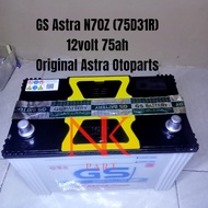 Aki Mobil GS Astra N70Z 75D31R 75Ah Accu Basah Original GS Astra 