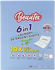 Beautex 6 in 1 Laundry Detergent Sheets 40s
